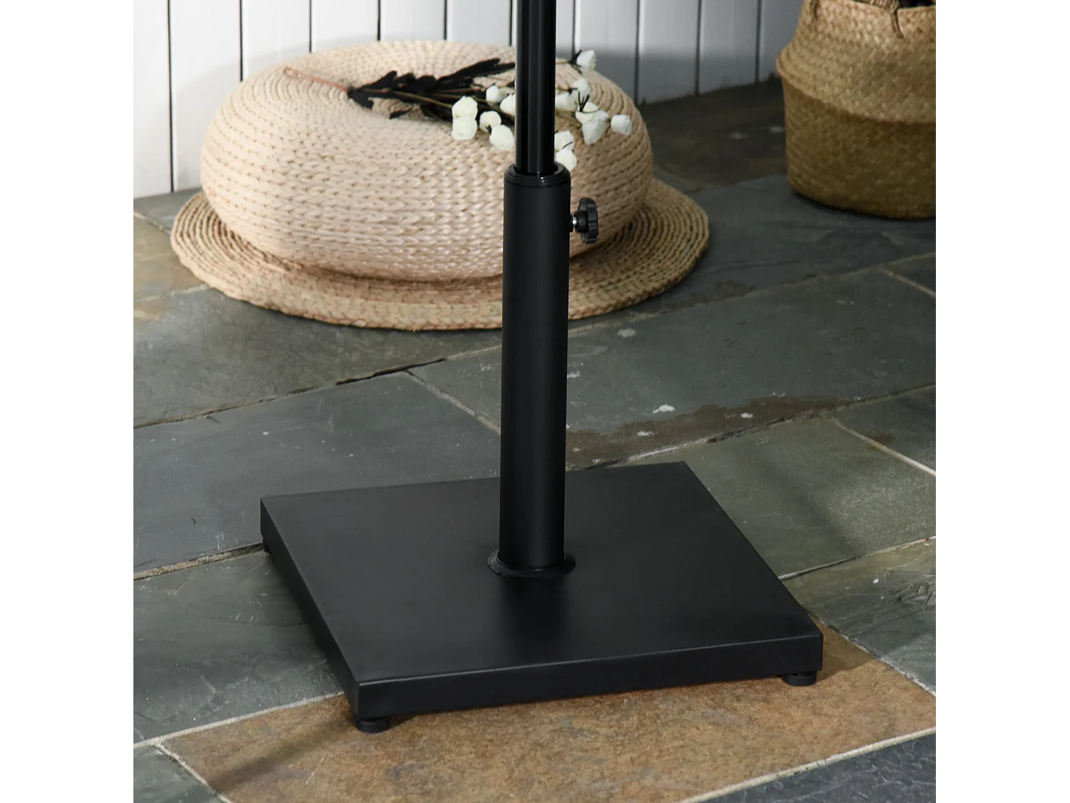 Soporte para parasol negro 40x40x43 cm Outsunny
