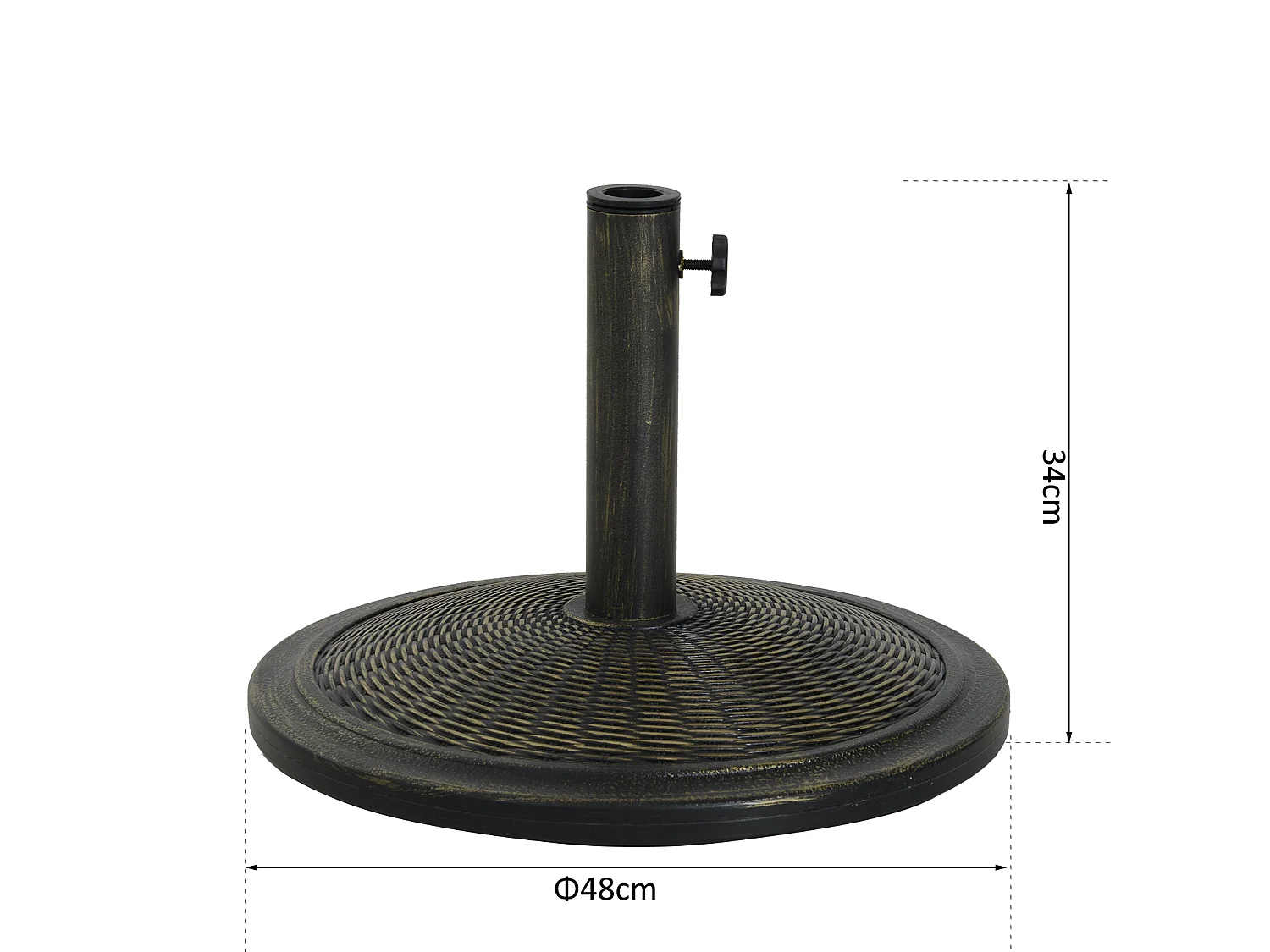 Base de sombrilla bronce ø48x34 cm Outsunny