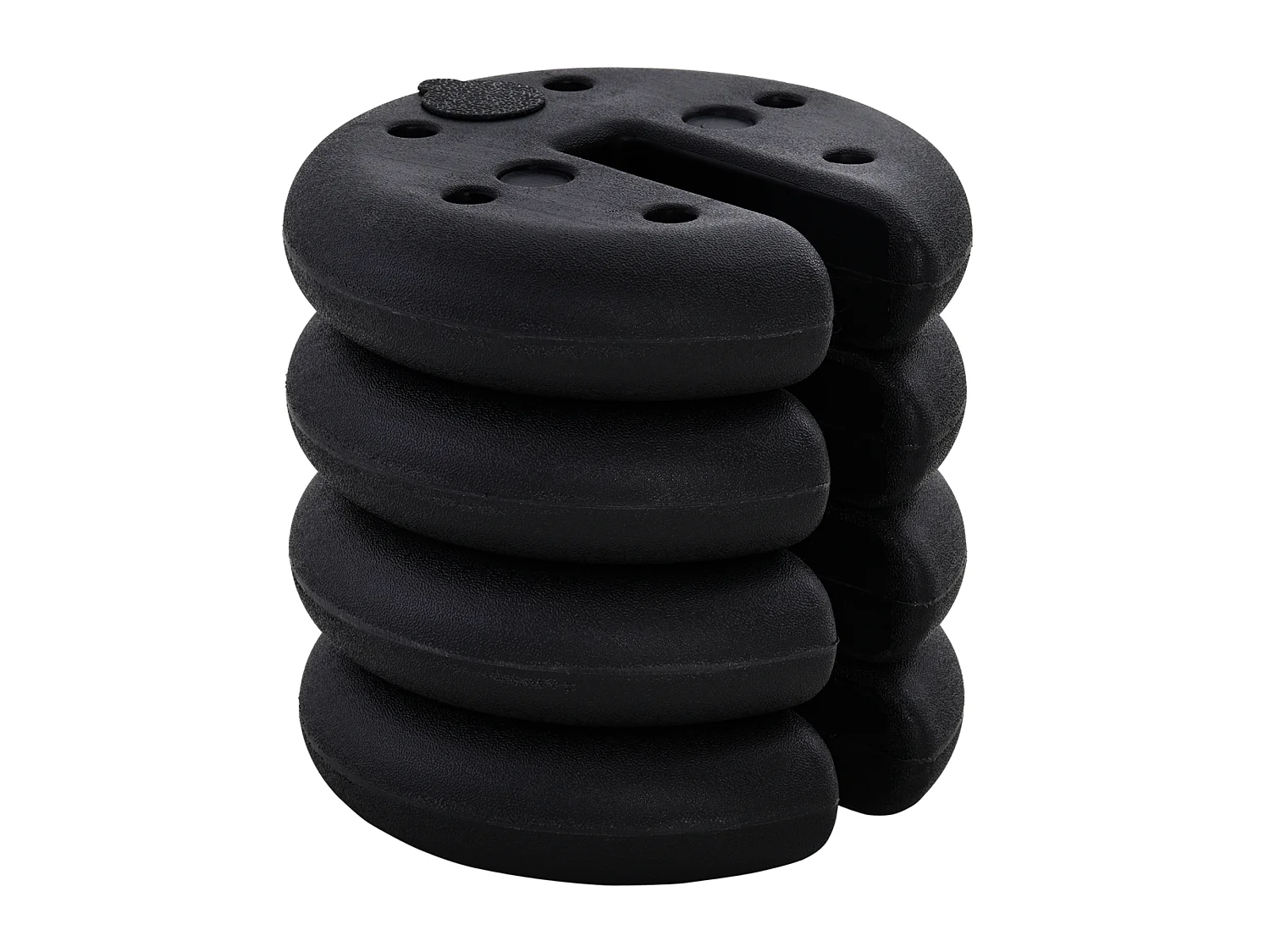 Juego de 4 pesos para gazebo negro ø25x6 cm Outsunny