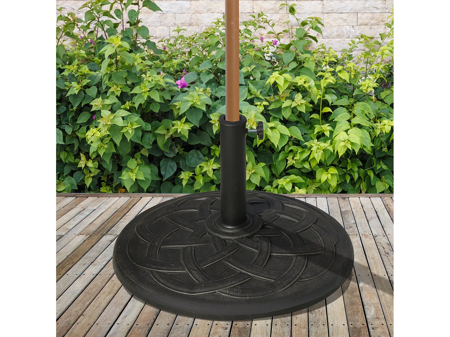 Base de sombrilla bronce 54.5x54.5x34 cm Outsunny