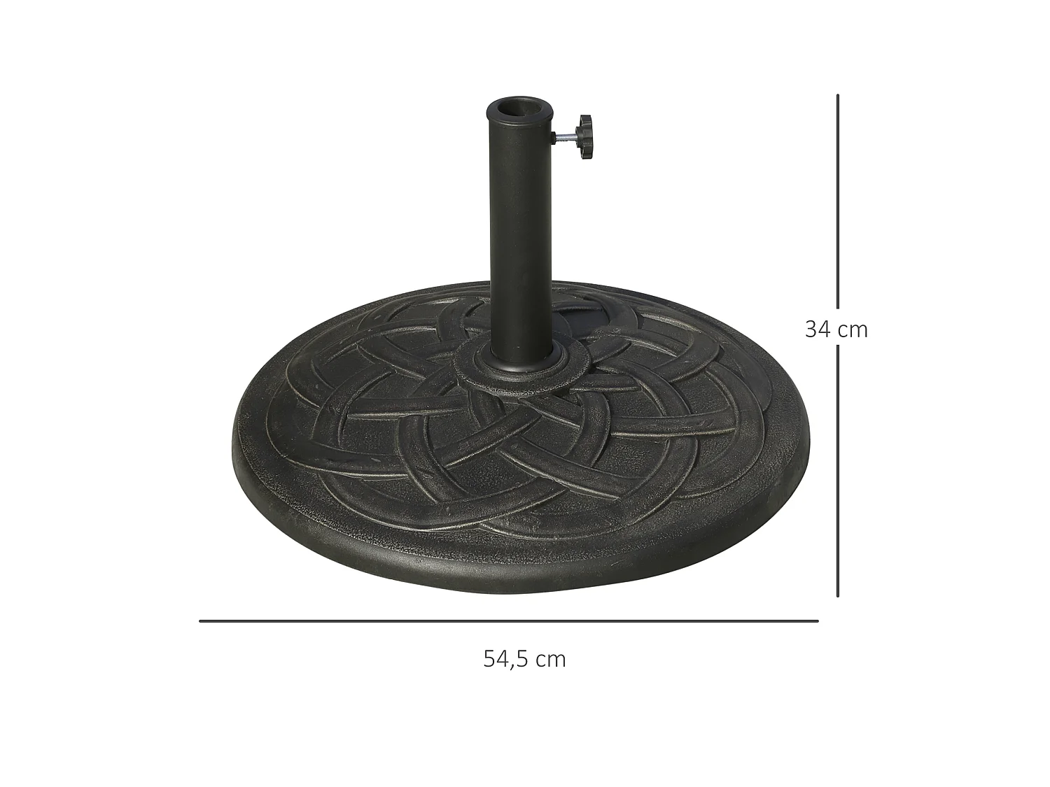 Base de sombrilla bronce 54.5x54.5x34 cm Outsunny