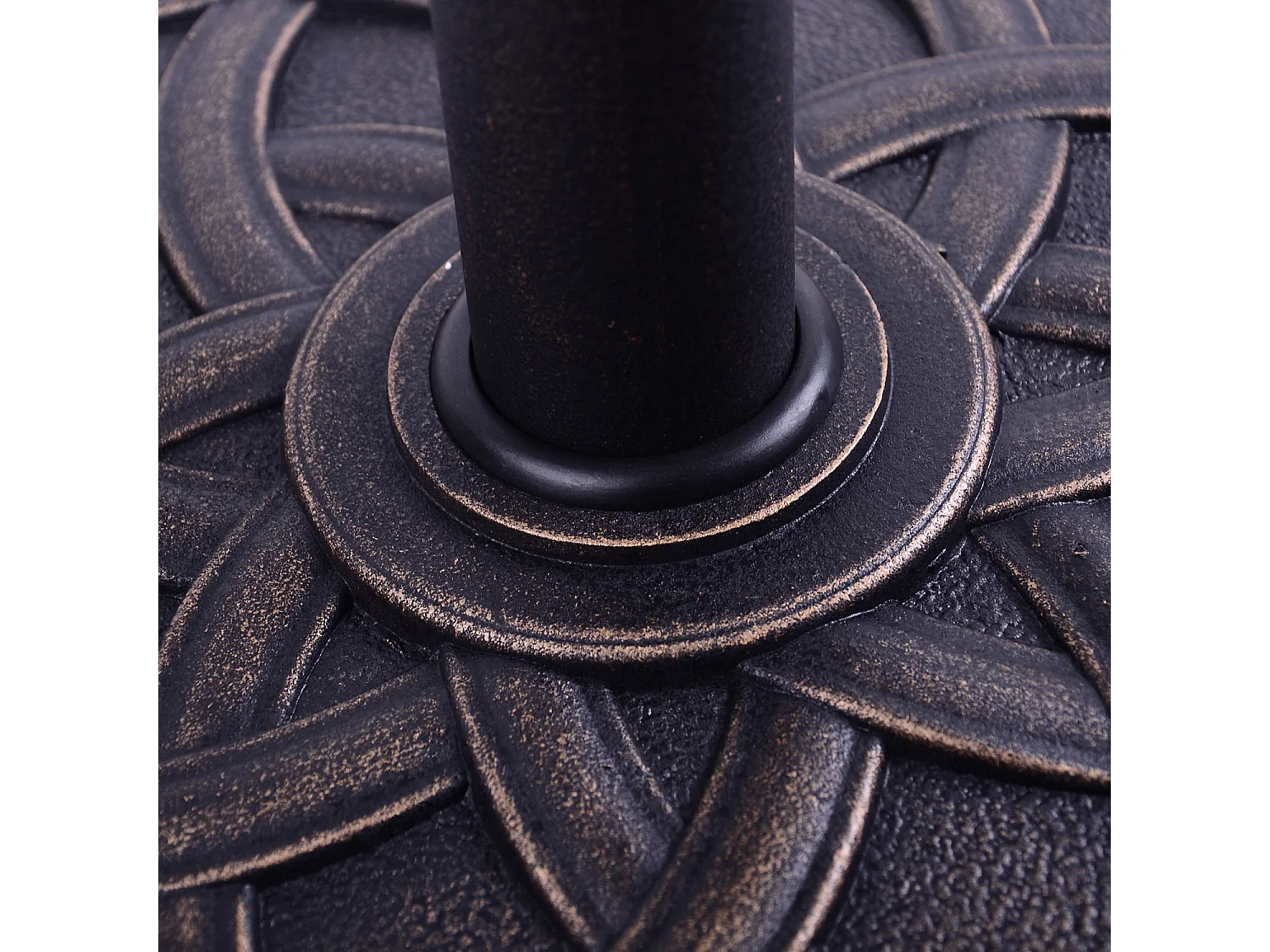 Base de sombrilla bronce 54.5x54.5x34 cm Outsunny