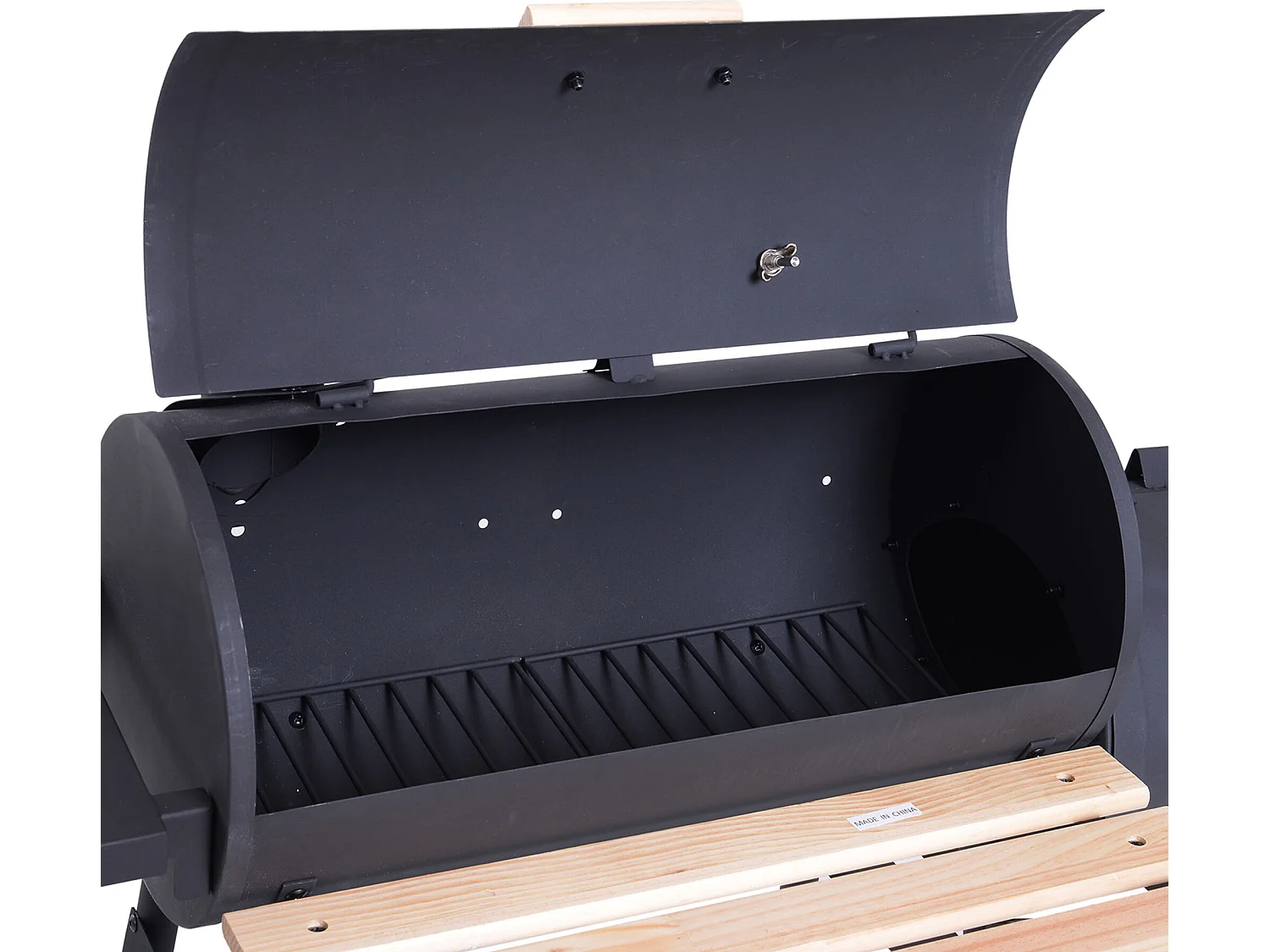 Barbacoa de carbón negro 124x53x104 cm Outsunny