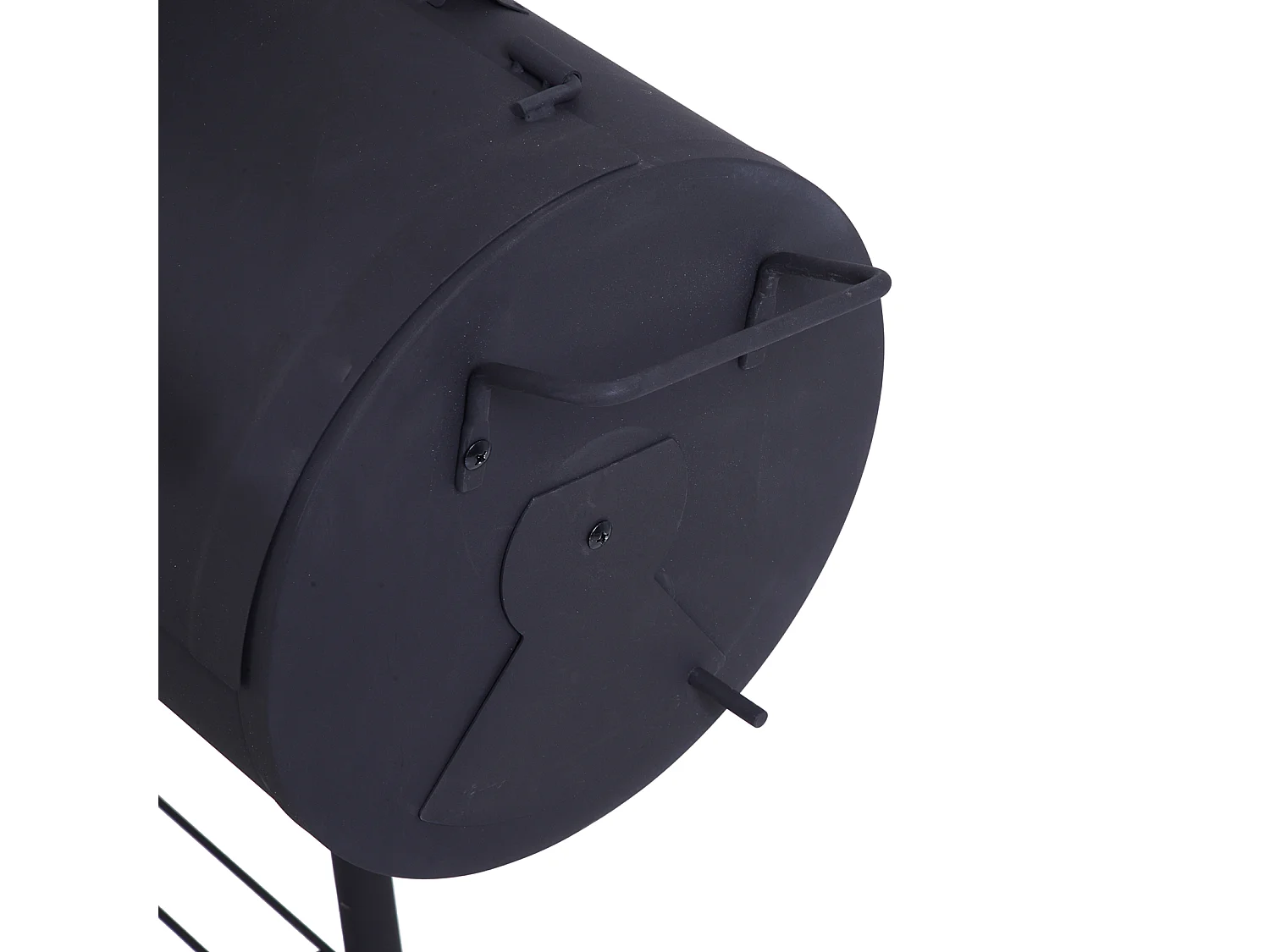 Barbacoa de carbón negro 124x53x104 cm Outsunny