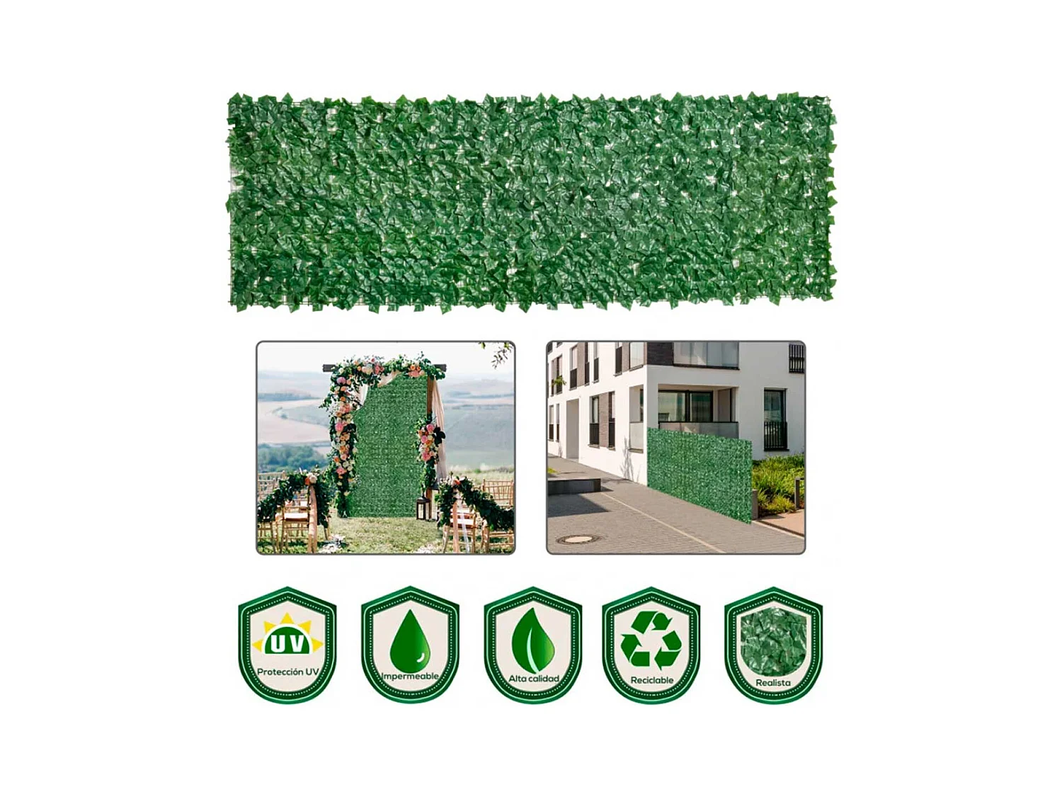 Artificial en rollo verde 300x100 cm Outsunny