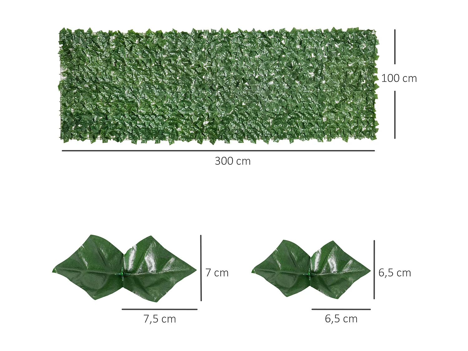 Artificial en rollo verde 300x100 cm Outsunny