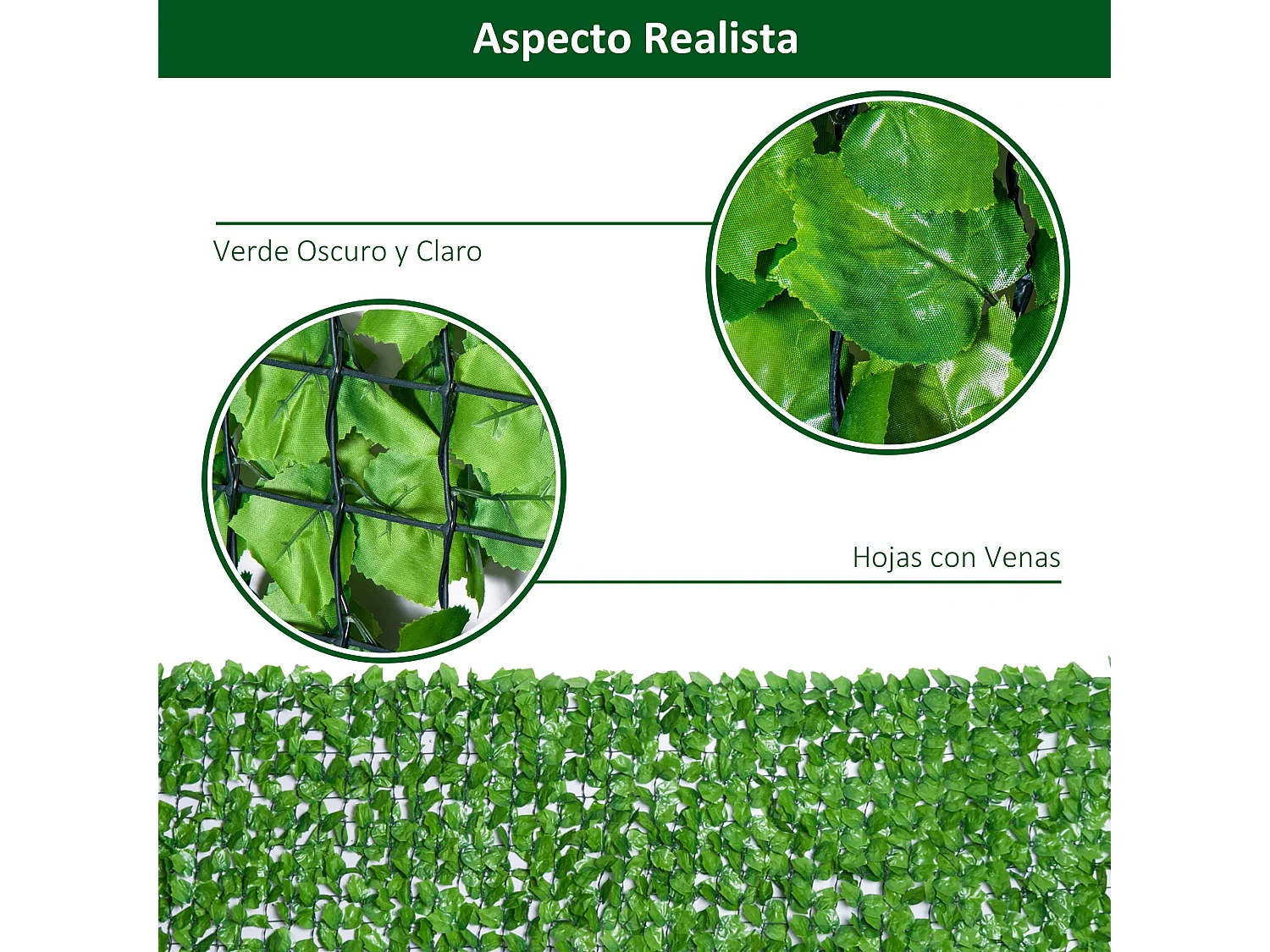 Artificial en rollo verde 300x0x150 cm Outsunny