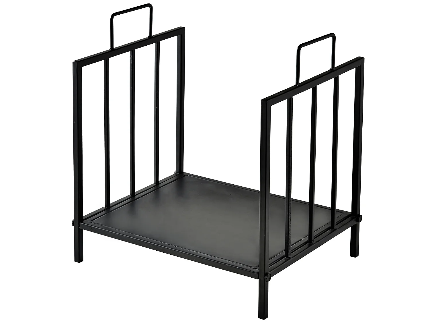 Estante para leña negro 44.5x33x46.5 cm Outsunny