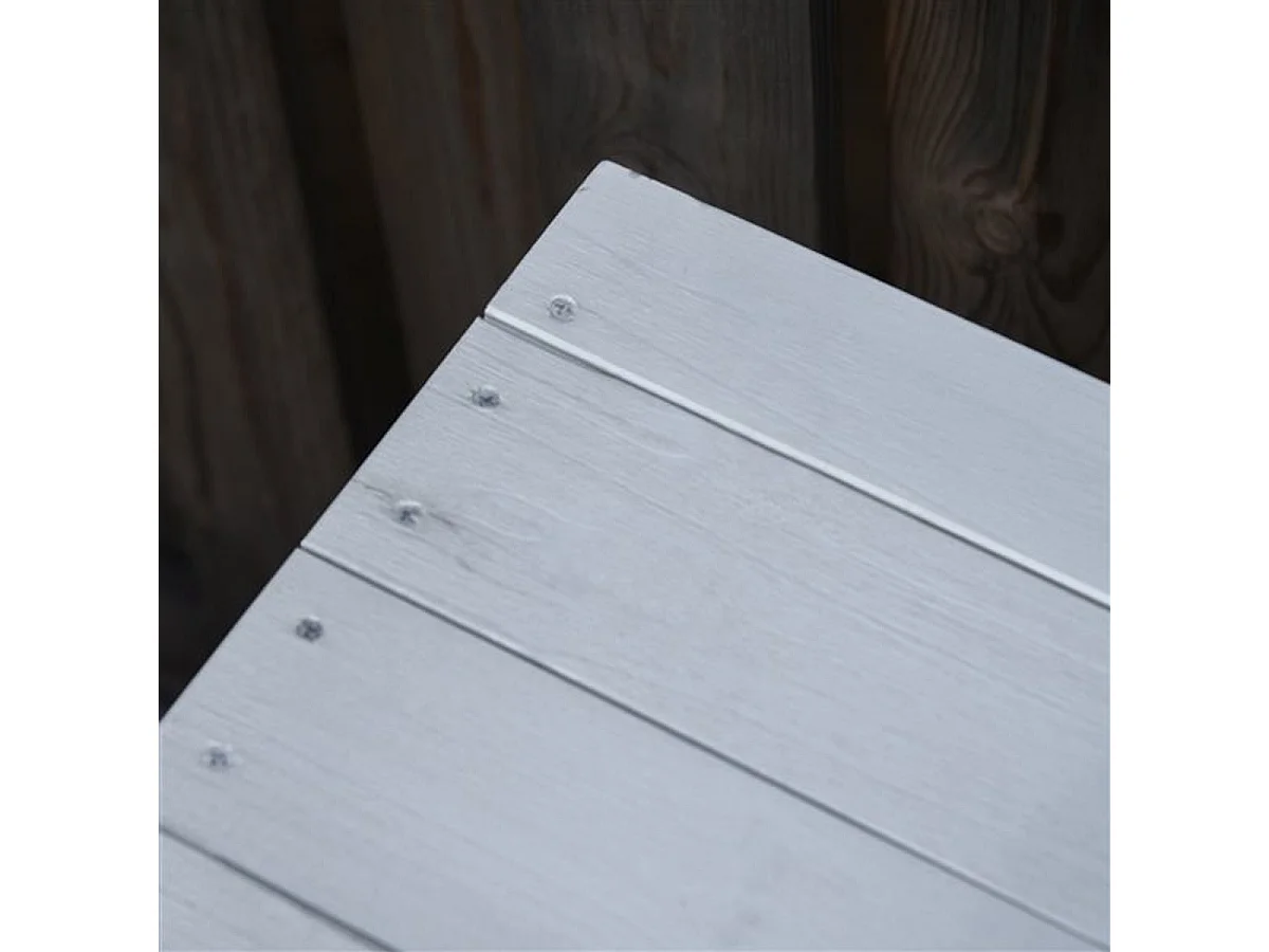 Baúl de madera blanco 127x56x60 cm Outsunny