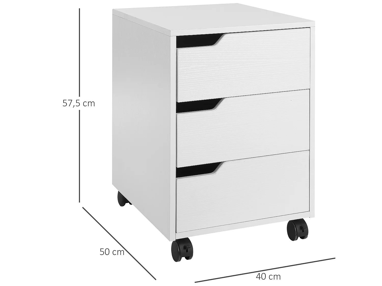 Armario archivador blanco 40x50x57,5 cm HOMCOM