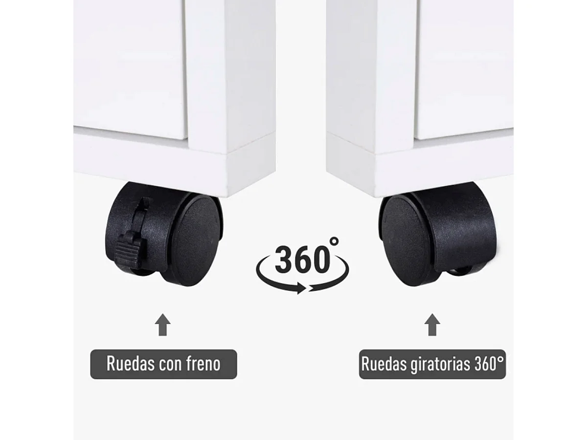 Cajonera para oficina blanco 40x35x60 cm HOMCOM