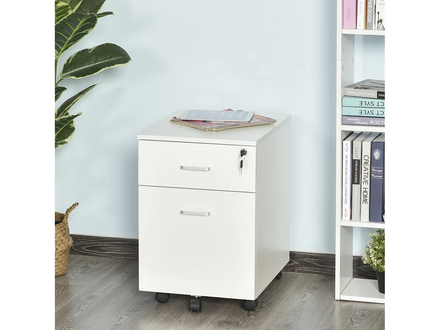 Armario de archivos blanco 40x49x58 cm Vinsetto