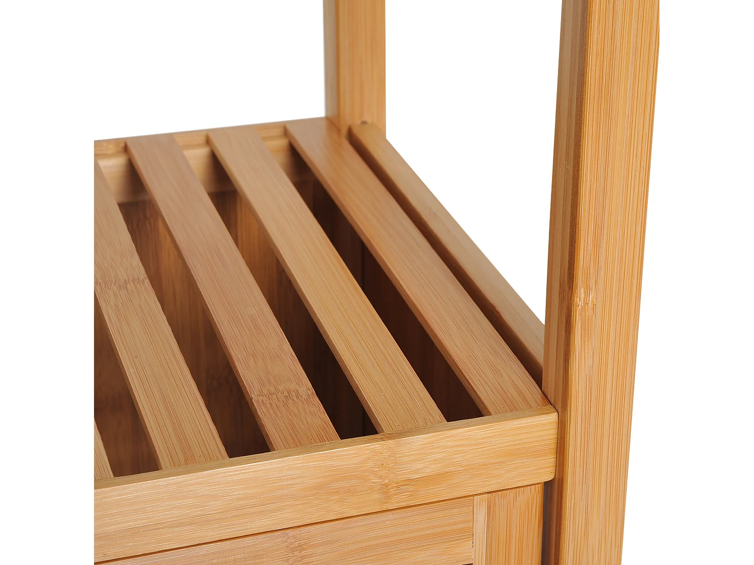 Estantería de bambú para baño bambú natural 36x33x140cm HOMCOM