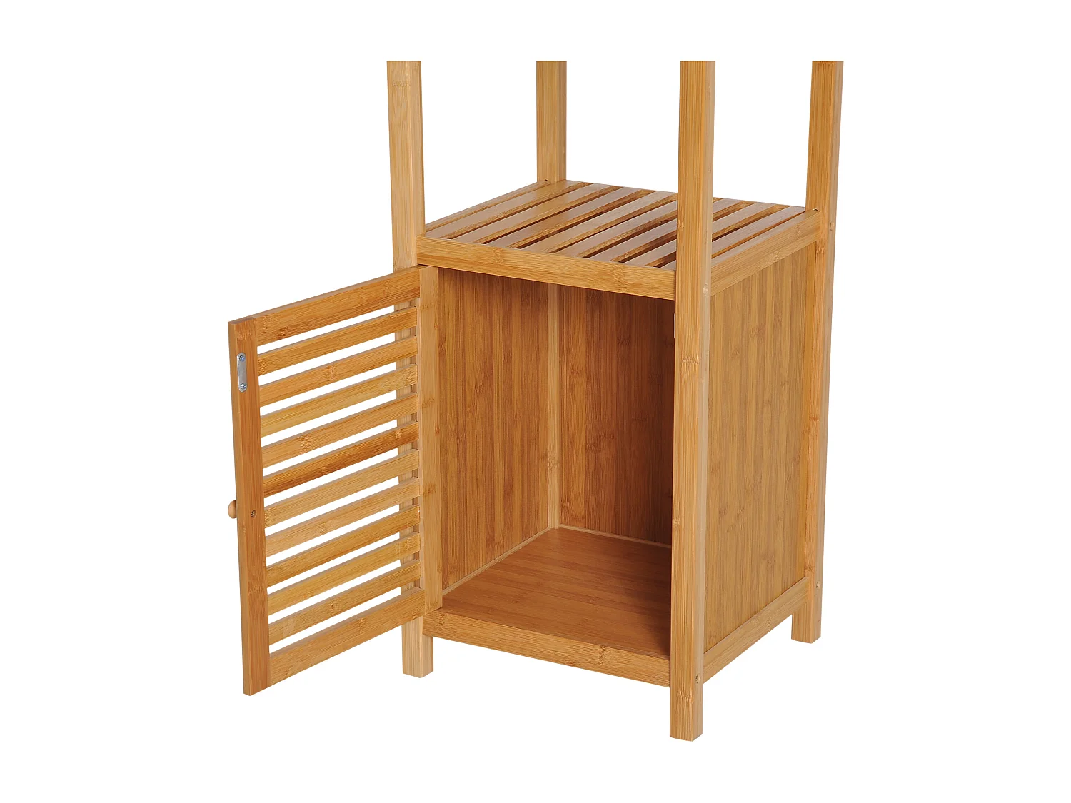 Estantería de bambú para baño bambú natural 36x33x140cm HOMCOM
