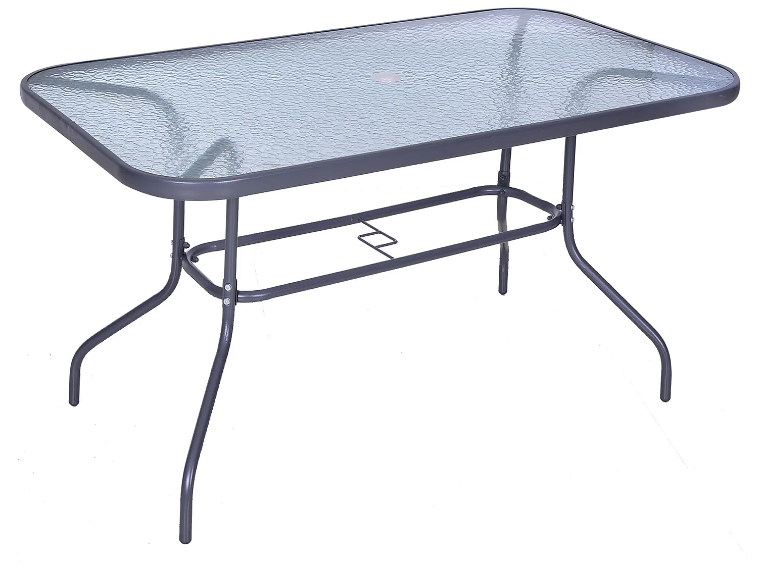 Mesa de jardín rectangular gris carbón 140x80x70 cm Outsunny