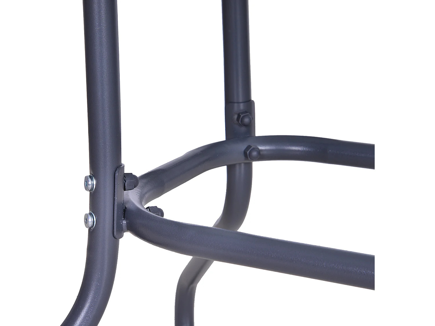 Mesa de jardín rectangular gris carbón 140x80x70 cm Outsunny