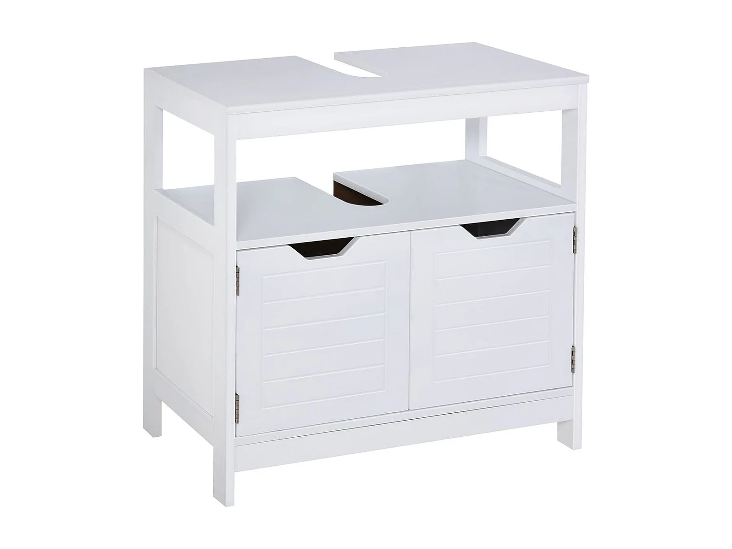 Armario para debajo de lavabo blanco 60x30x60 cm kleankin