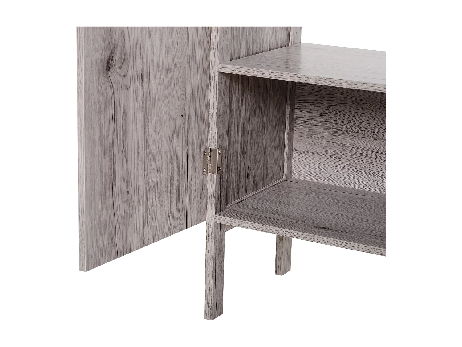 Mueble bajo de lavabo imitación madera tonos grisáceos 60x30x70 cm kleankin