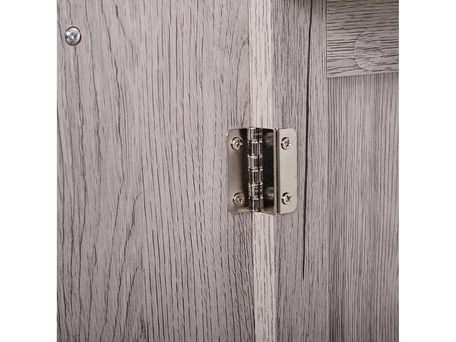 Mueble bajo de lavabo imitación madera tonos grisáceos 60x30x70 cm kleankin