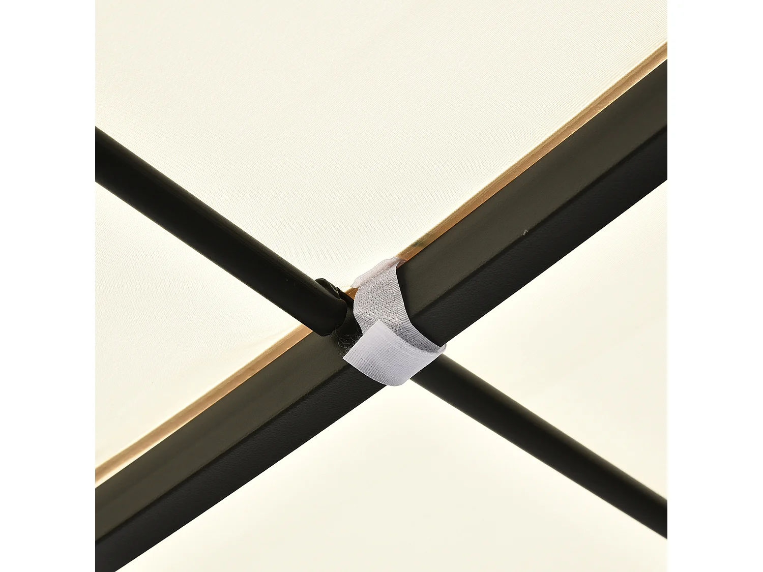 Pérgola de jardín crema 297x297x250 cm Outsunny