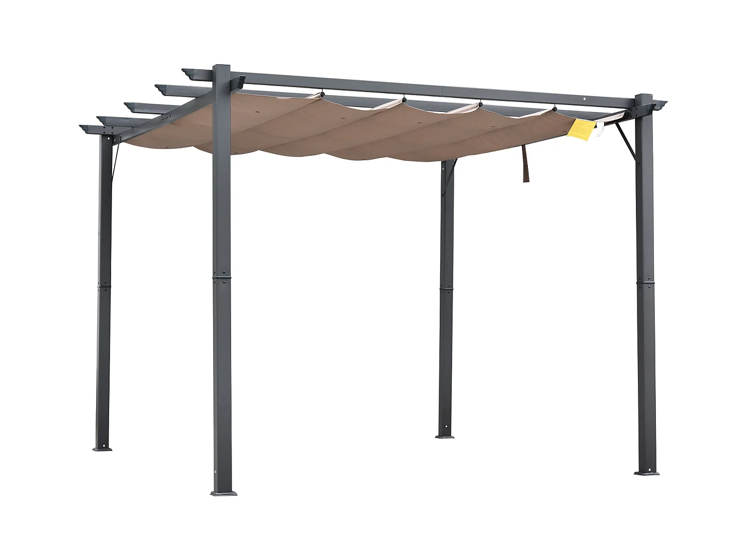 Pérgola gris carbón 300x300x223 cm Outsunny