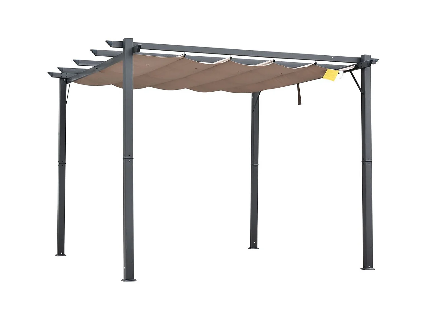 Pérgola gris carbón 300x300x223 cm Outsunny