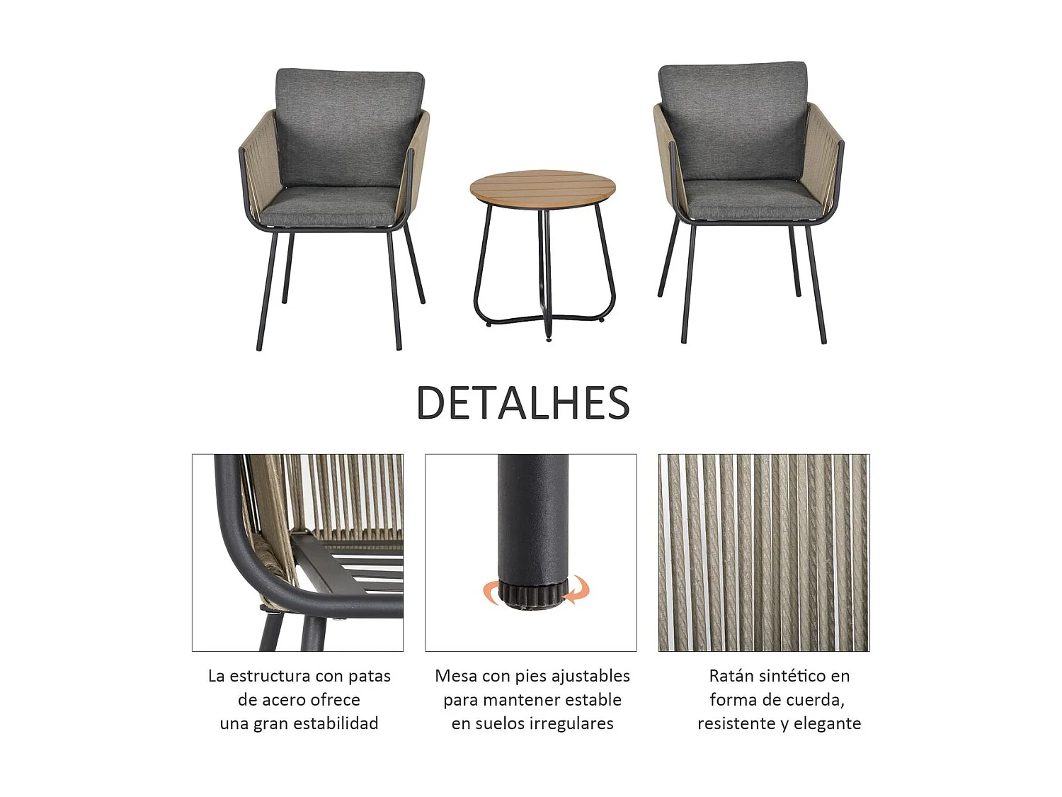 Conjunto de mueble multicolor 60x60x67 cm Outsunny