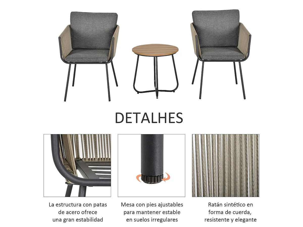 Conjunto de mueble multicolor 60x60x67 cm Outsunny