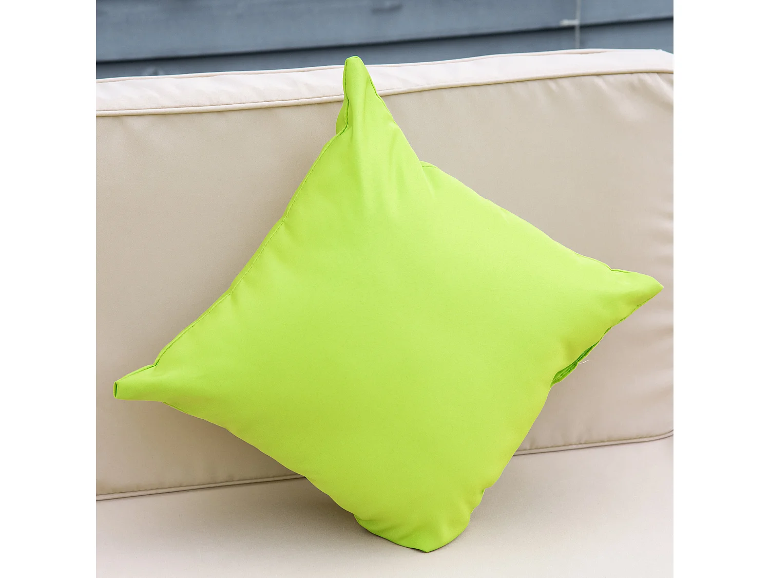 Conjunto muebles de jardín ratán negro, caqui y verde 80x80x71 cm Outsunny