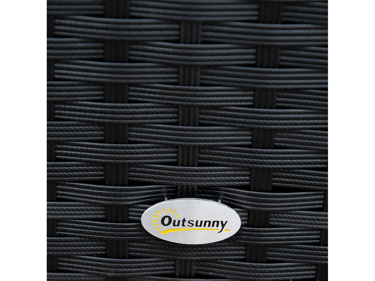 Conjunto muebles de jardín ratán negro, caqui y verde 80x80x71 cm Outsunny