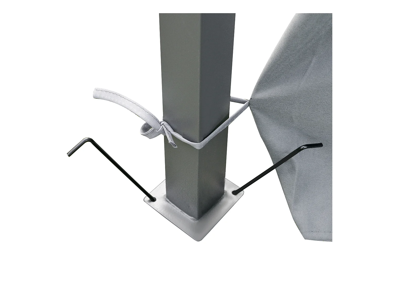 Cenador de jardín gris 300x400x280 cm Outsunny