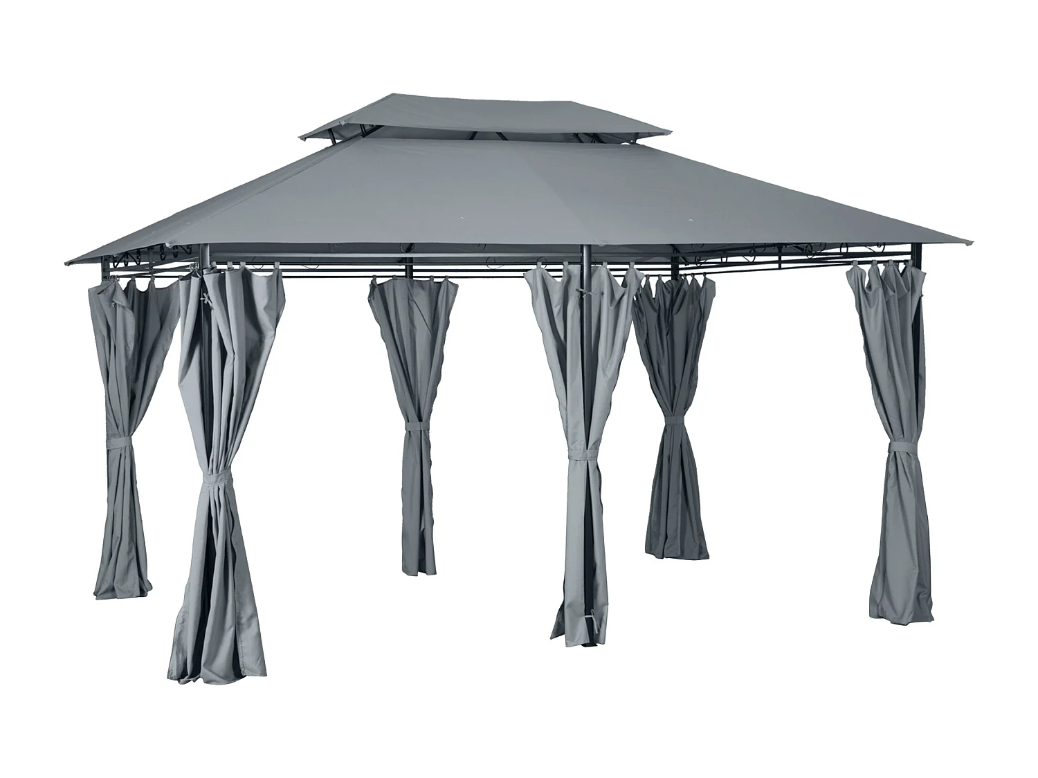 Cenador de jardín gris 300x400x280 cm Outsunny