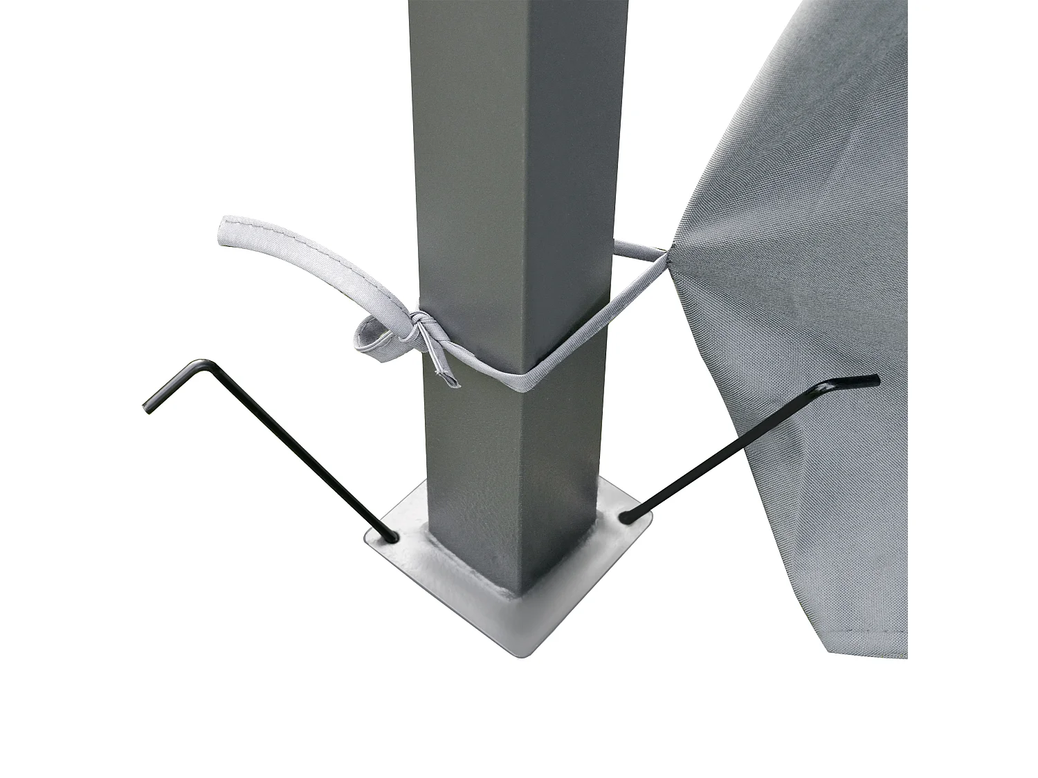 Cenador de jardín gris 300x400x280 cm Outsunny