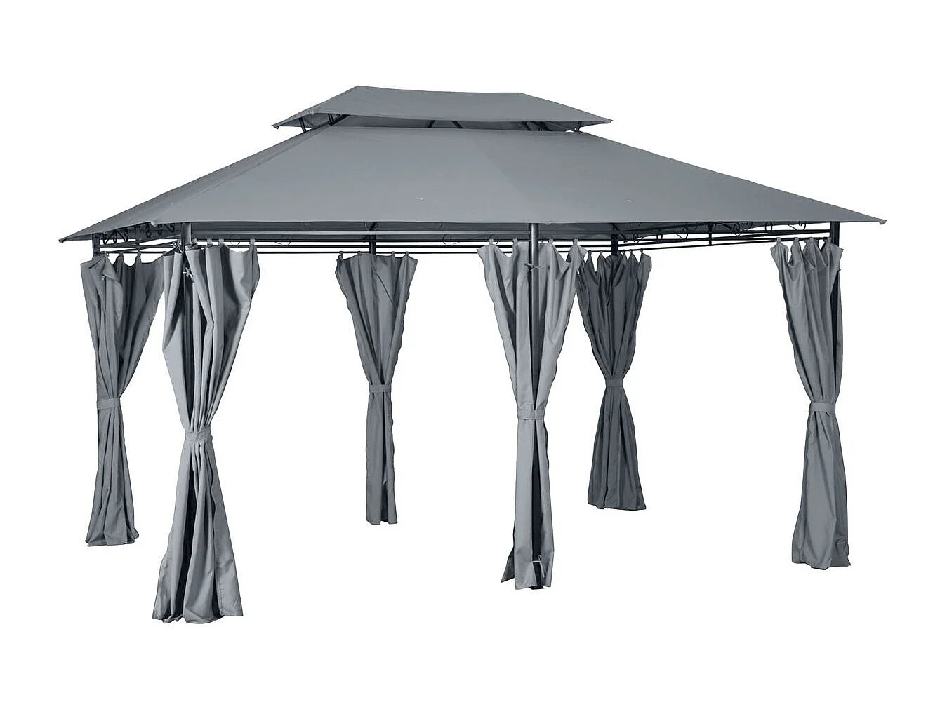 Cenador de jardín gris 300x400x280 cm Outsunny