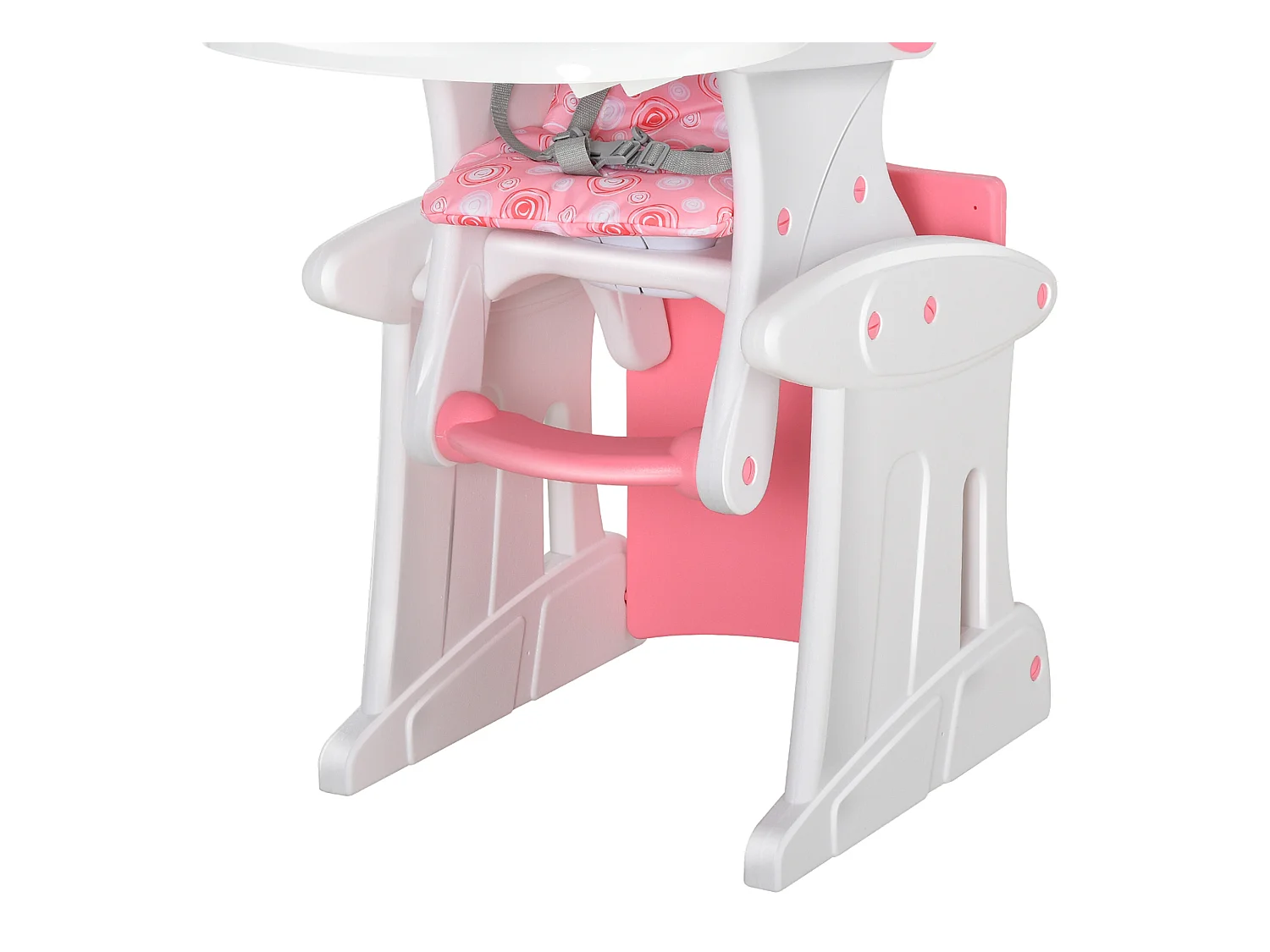 Silla elevada para bebé rosa 57x59x105 cm HOMCOM