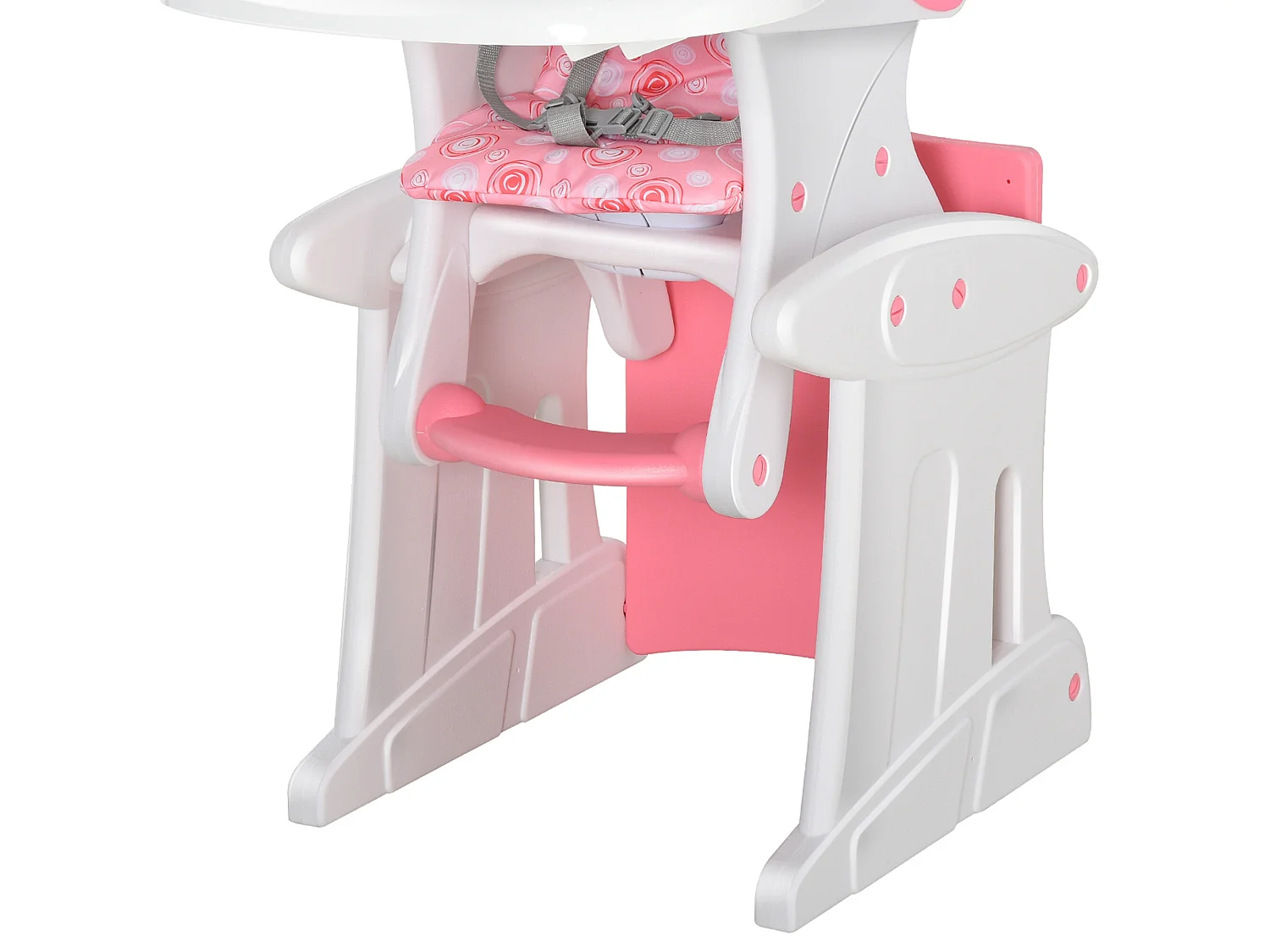 Silla elevada para bebé rosa 57x59x105 cm HOMCOM