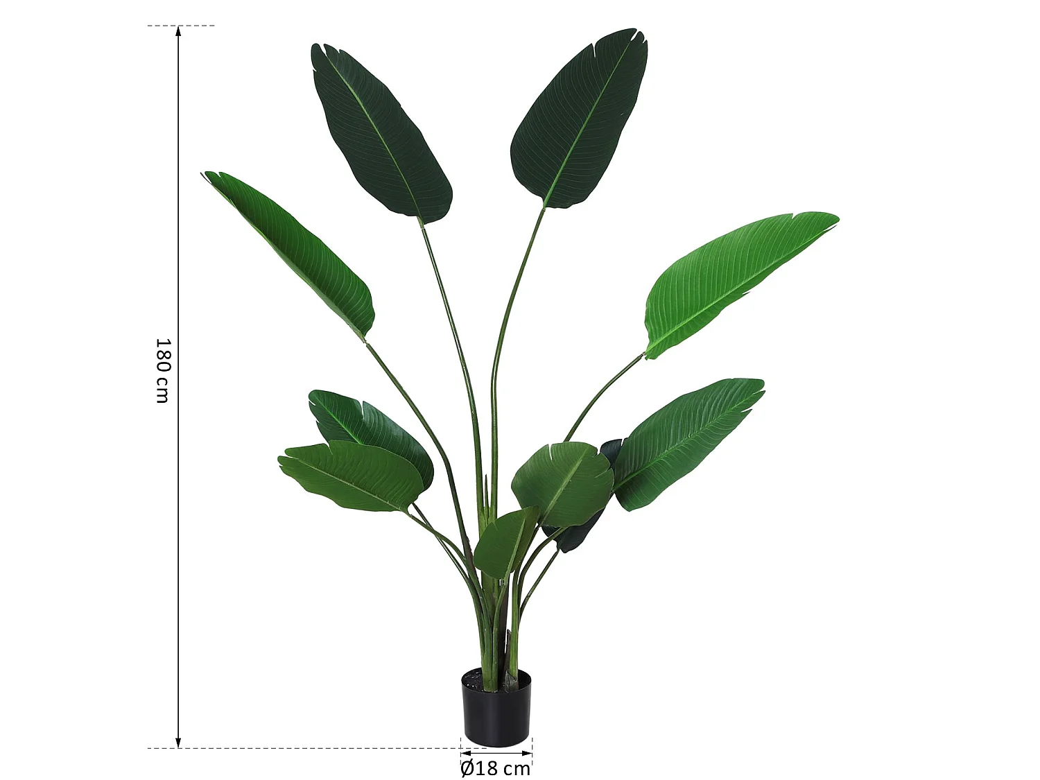 Planta artificial verde 18x18x180 cm Outsunny