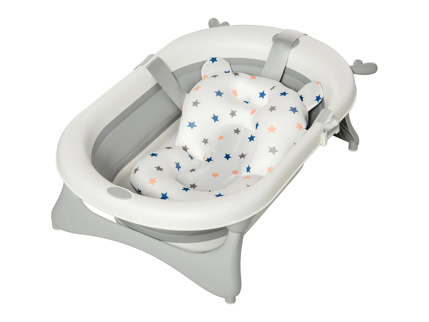 Bañera para bebé plegable gris 81.5x50.5x23.5 cm HOMCOM