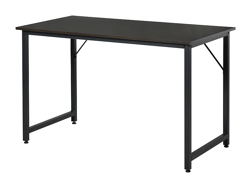 Mesa de ordenador grano de madera, negro 120x60x73cm HOMCOM