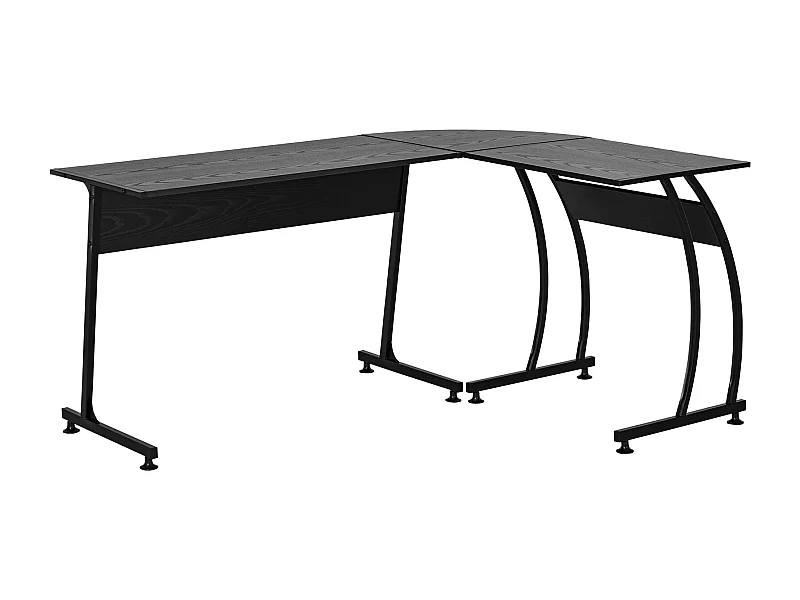 Mesa de ordenador black 112,5x152x74 cm HOMCOM