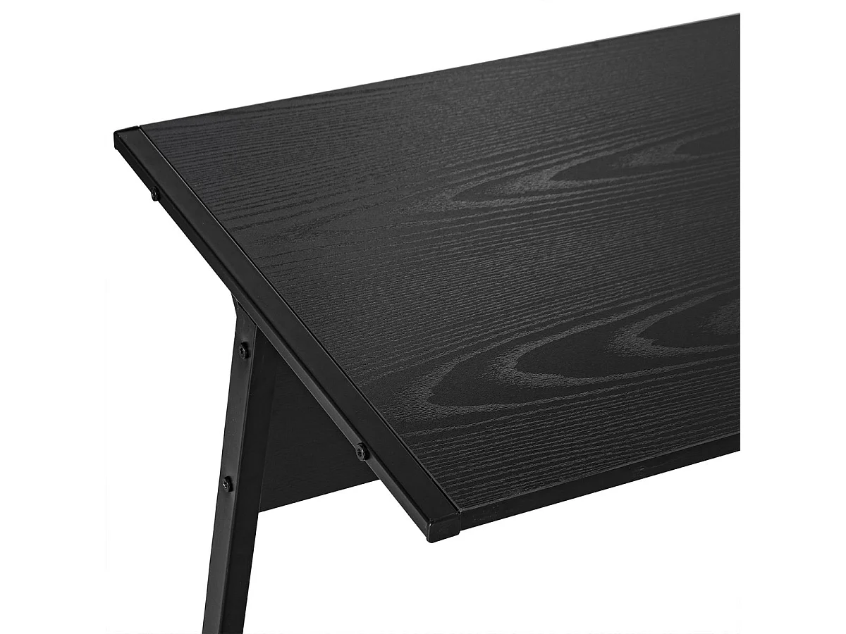 Mesa de ordenador black 112,5x152x74 cm HOMCOM