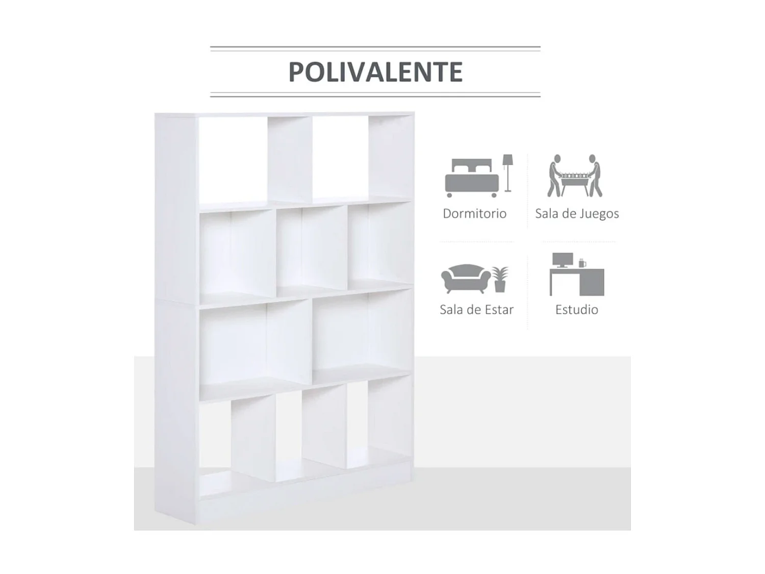 Estantería modular blanco 100x23.8x140 cm HOMCOM
