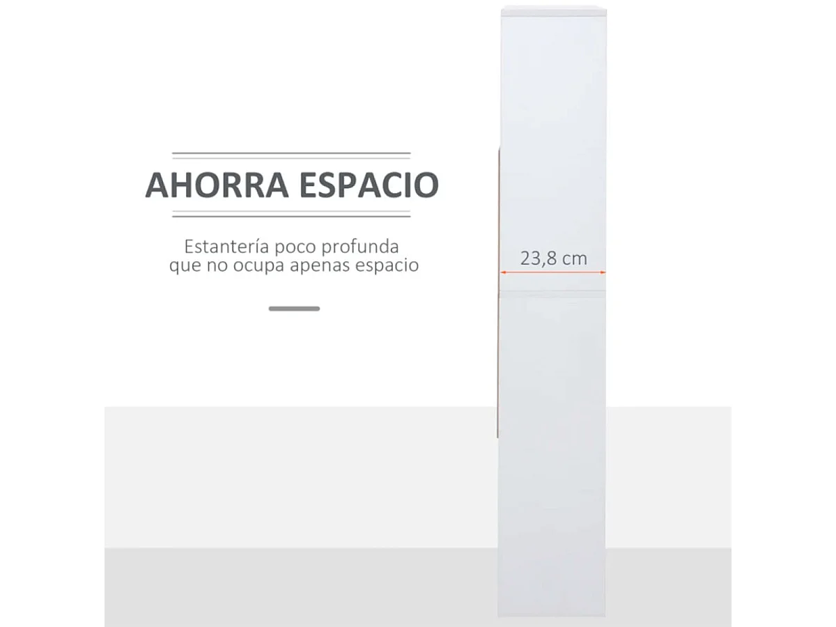 Estantería modular blanco 100x23.8x140 cm HOMCOM