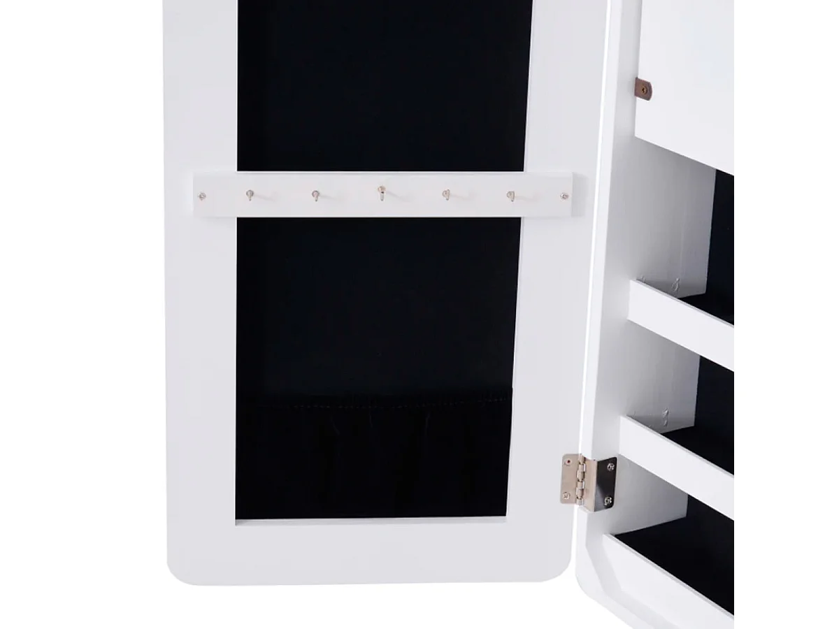 Joyero de pie con espejo blanco 30x36x146cm HOMCOM