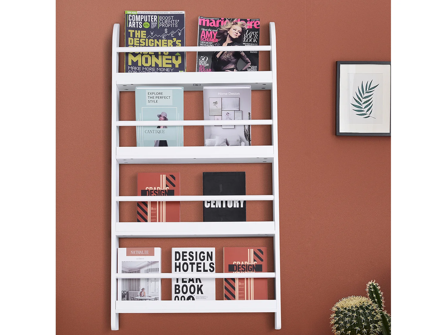 Librerías para pared blanco 59x12x113cm HOMCOM