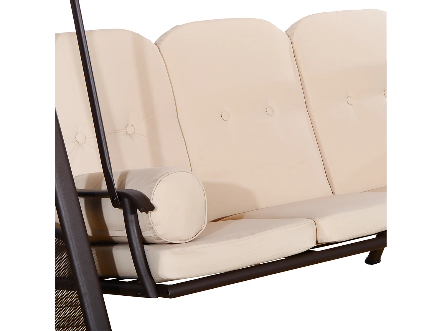 Columpio balancín jardín beige 207x120.5x174 cm Outsunny