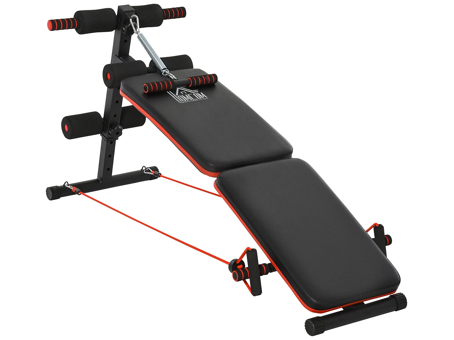 Banco de sentadillas negro 51x137x66 cm HOMCOM