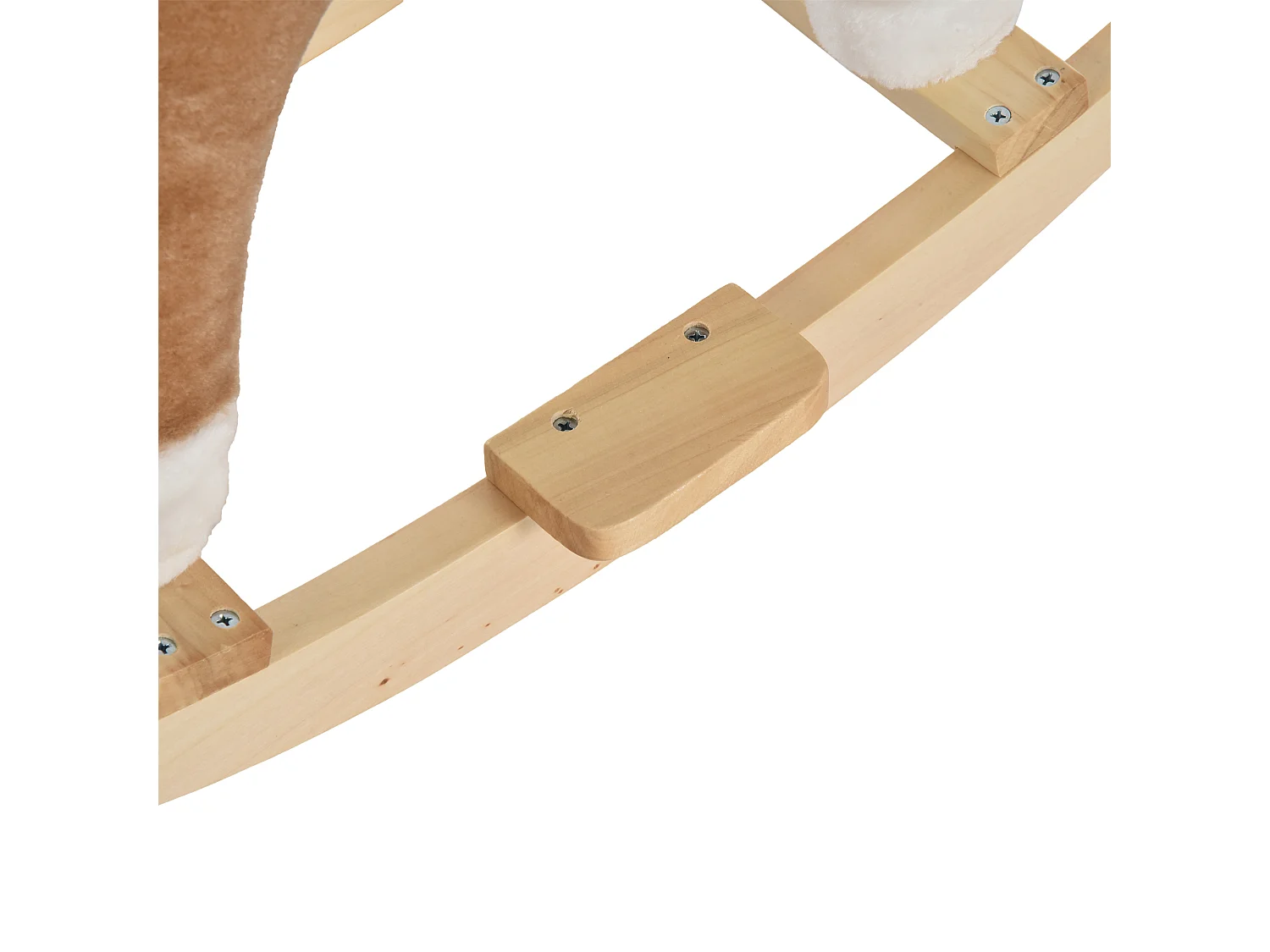 Caballo balancín para niños marrón 65x32.5x61 cm HOMCOM