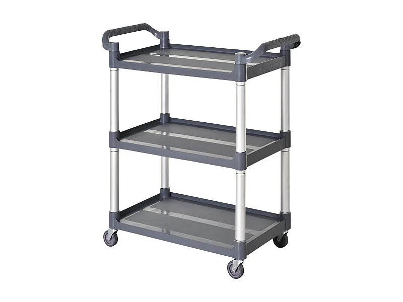 Carro de almacenamiento plateado y gris 88x44x93 cm HOMCOM