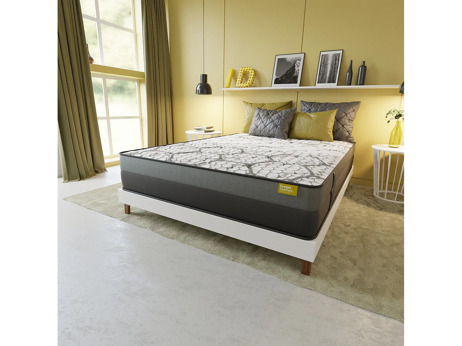 Matelas en mousse à mémoire de forme Grafeno Excellence Senator 135x190 28 cm Double Face Indépendance des Lits Fermeté Haute Dream Confort